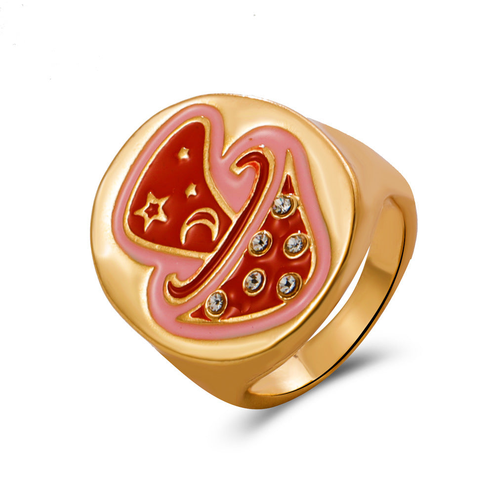 Anillos Lindos De La Aleación De La Seta De La Gota De Aceite al por mayor